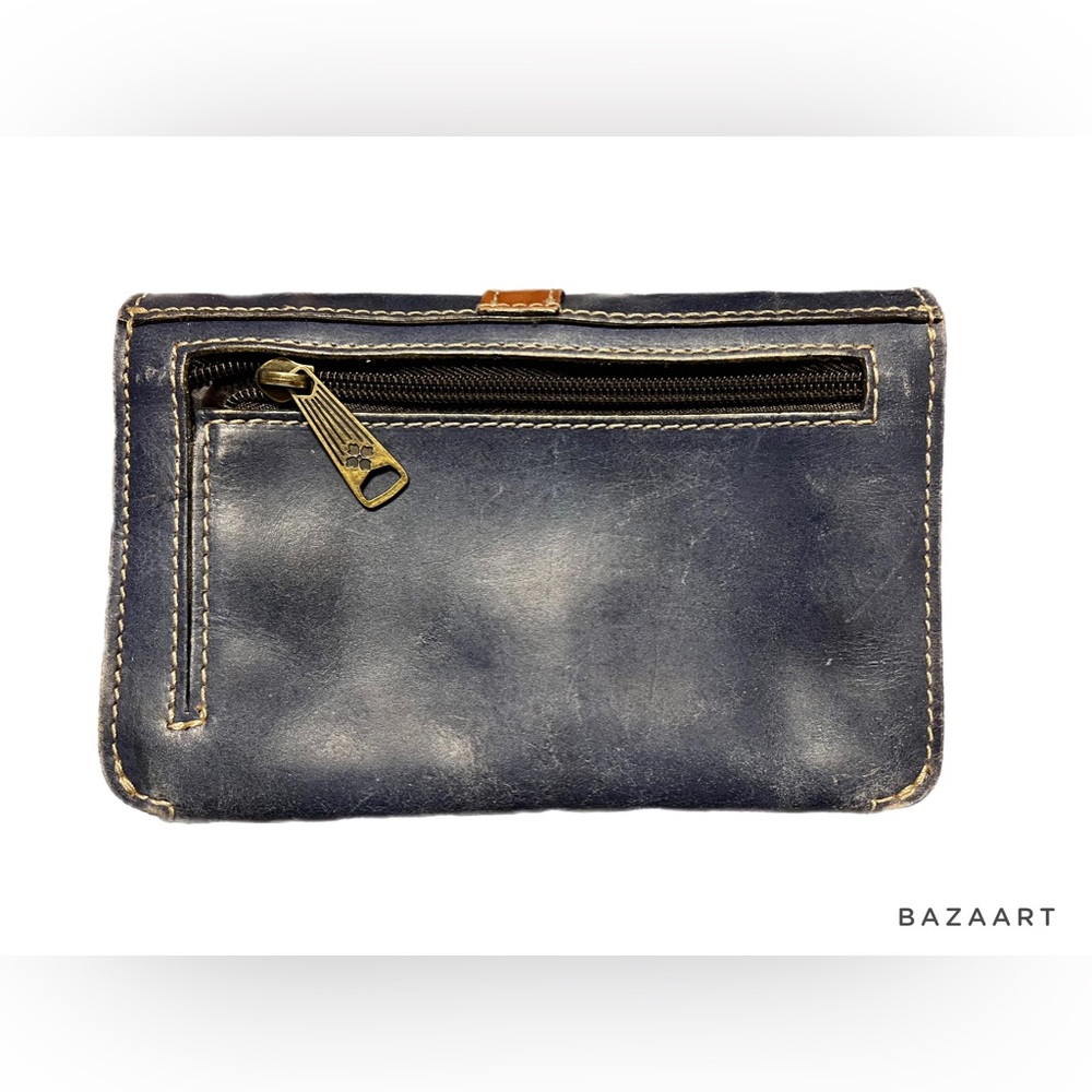 Vintage Patricia Nash Navy Blue leather crossbody bag - Picture 3 of 7